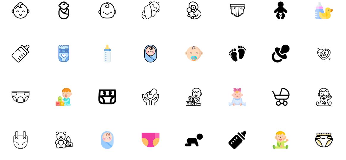 Free baby Icons Set