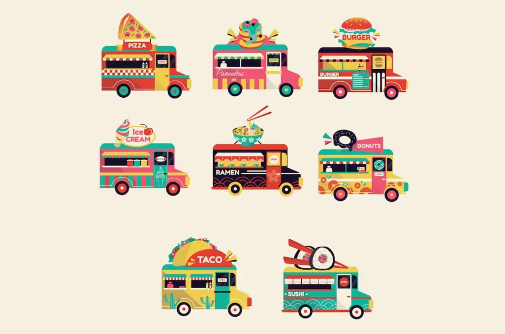 Fully Editable Truck Vector Designs