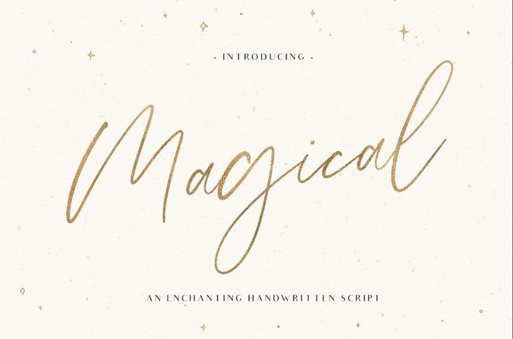 Handwritten Magical Display Typeface