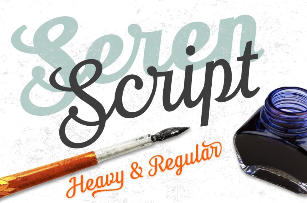 Heavy and Regular Script Font