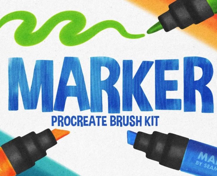 15+ Marker Brushes ABR Procreate Download