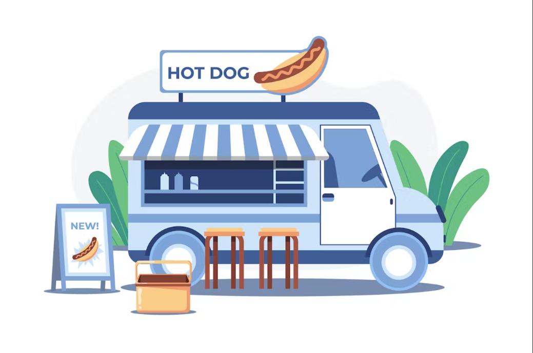 Hot Dog Food Truck vector