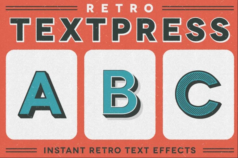 Illustrator Style Retro Text Effects