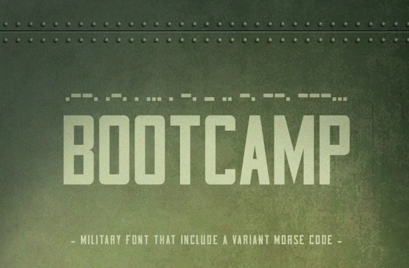 Military Title Display Typeface