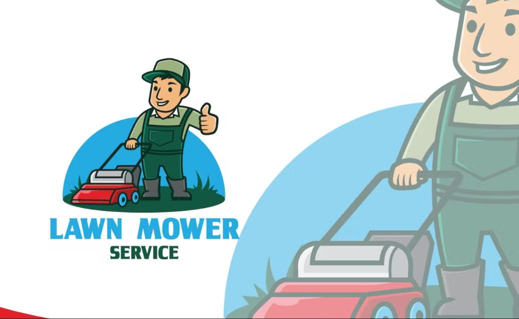 Mower Service Mascot Logo