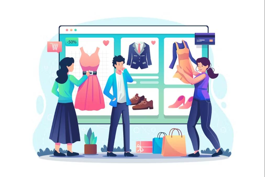 Online Shopping Illustration Design