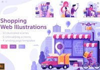 Online Shopping Illustrations