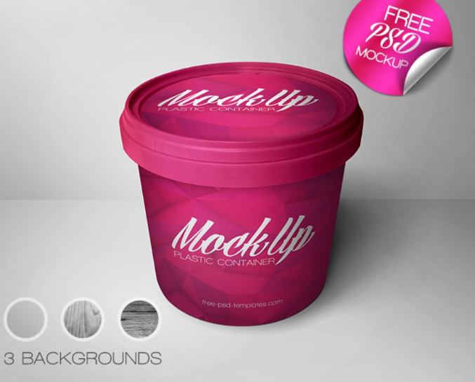 Phooto Realistic Container Mockup PSD