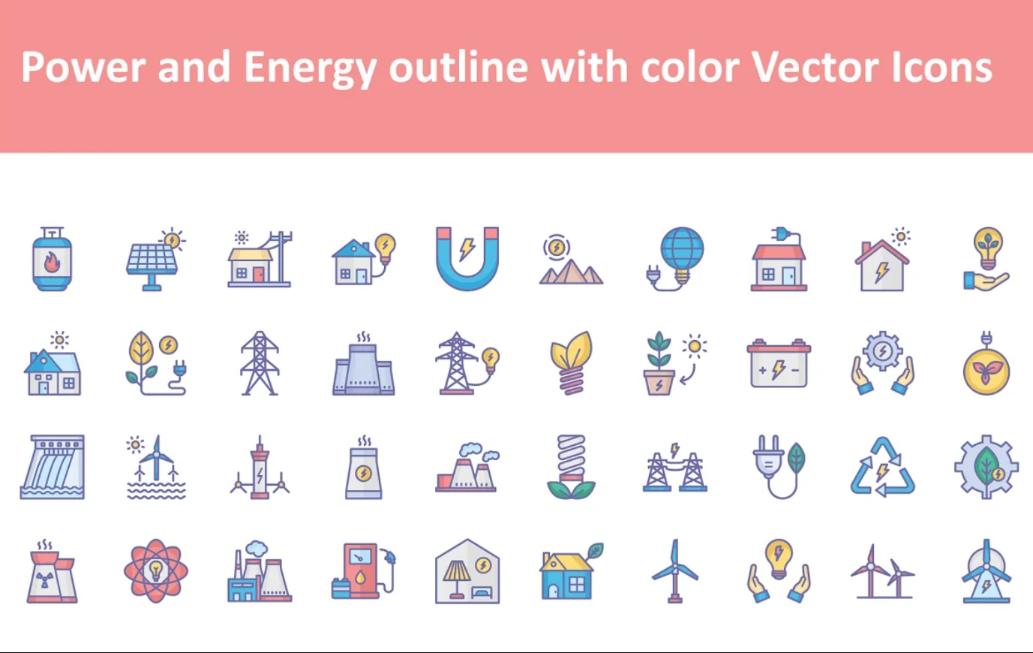 Power and Energy Icons Set