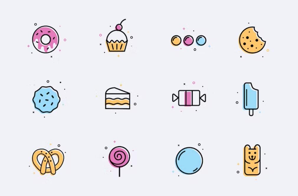Professional Candy Icons Set