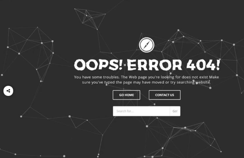 Responsive Error Page Template