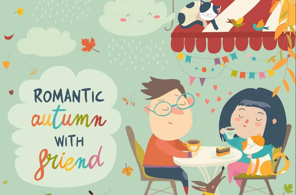 Romantic Couple Illustration Design