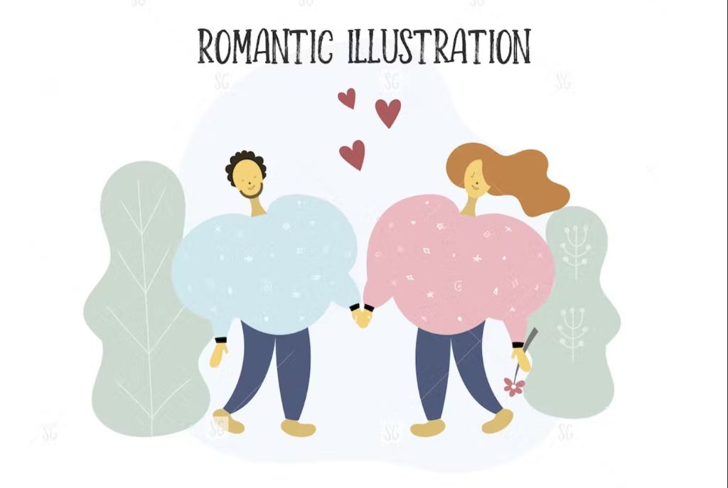 Romantic Love Illustration Designs 