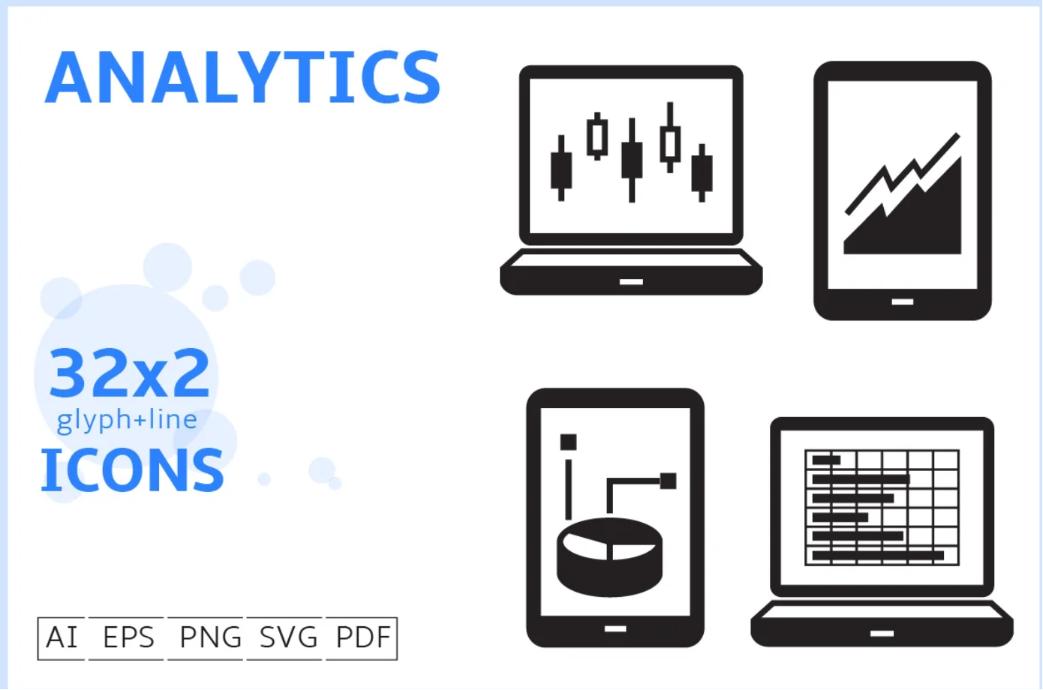 Set of Data Analytics Icons