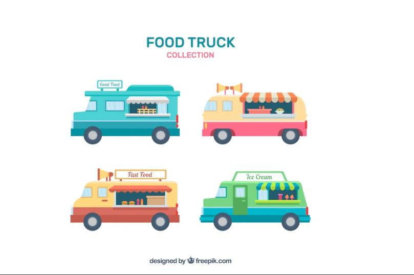 Set of Food Truck Collection