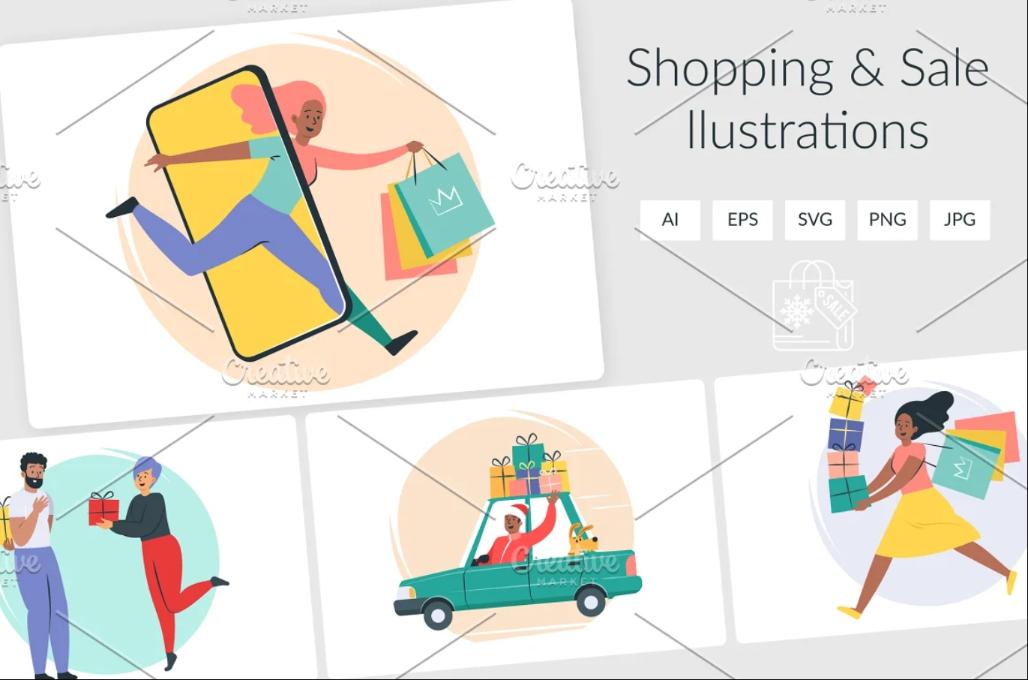 Shopping and Sales Illustrations