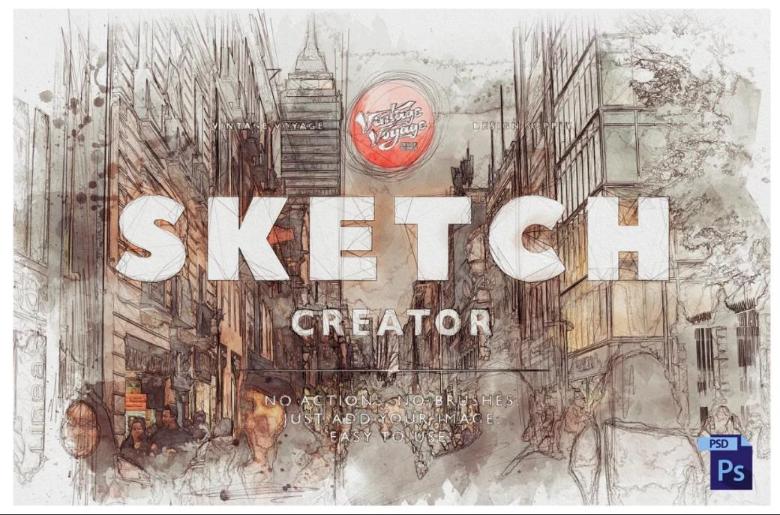 Preset Pencil Sketch Effect Photoshop Action Drawing Effect - Etsy Sweden