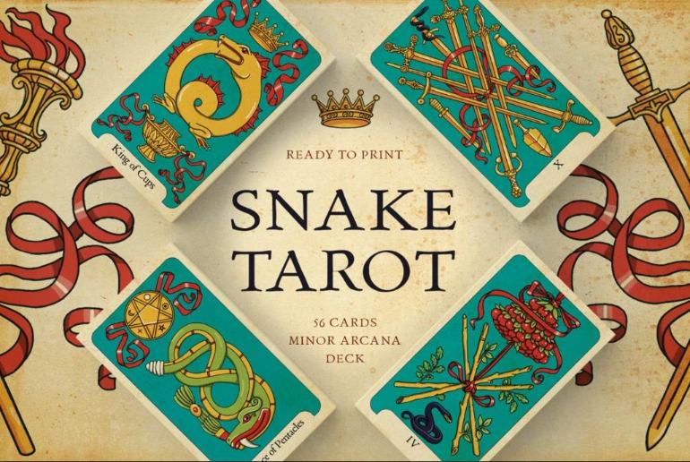 Snake Tarot Card Designs