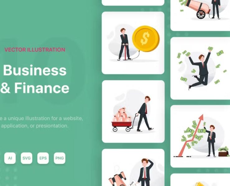 15+ Finance Illustrations Ai PNG Free Download