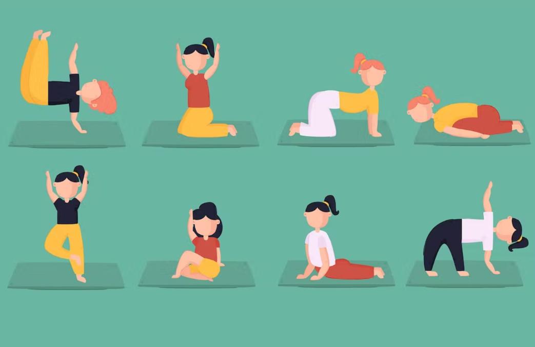 Yoga Pose Vector Illustrations