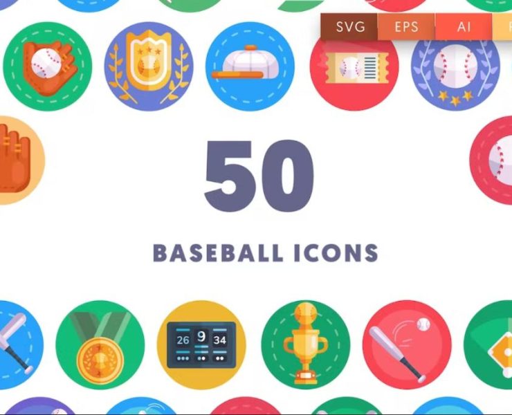 15+ Baseball Icons AI SVG EPS FREE Download