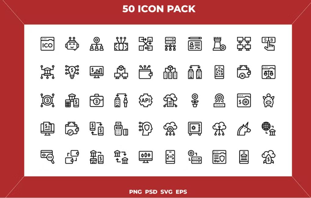 50 Finance Icons Set