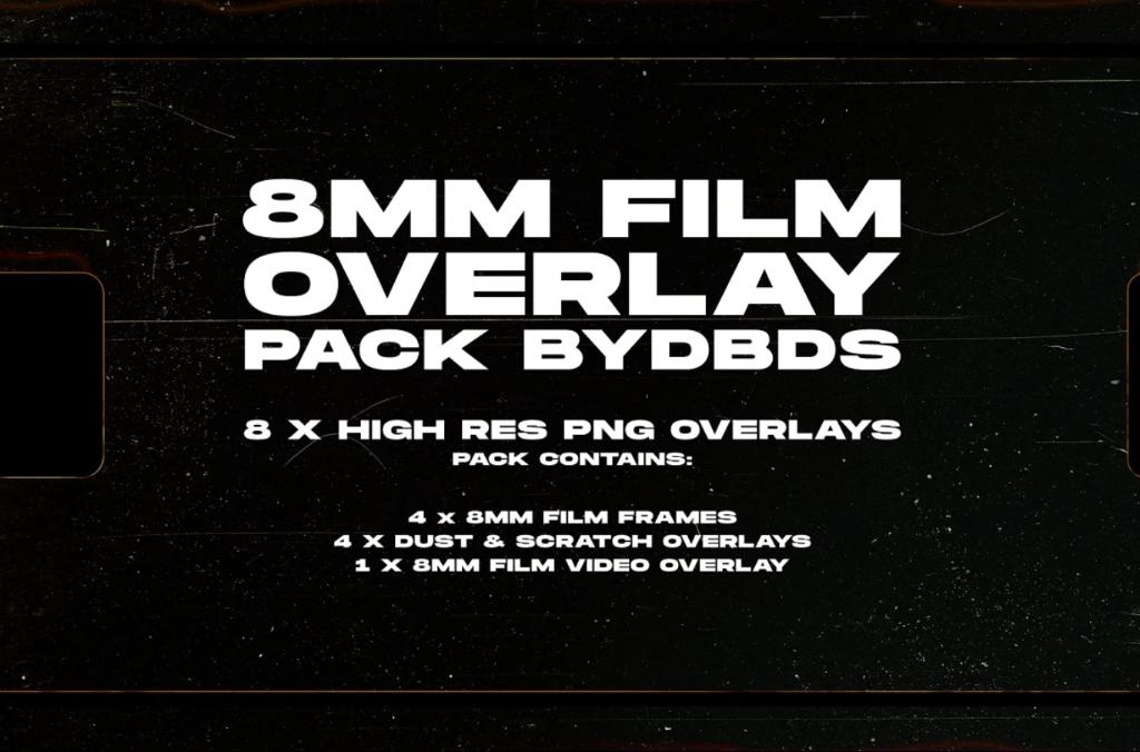 8 MM Film Overlay Backgrounds