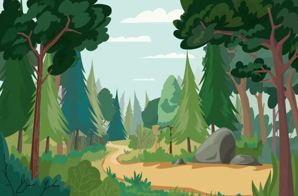 Animated Forest Vector background