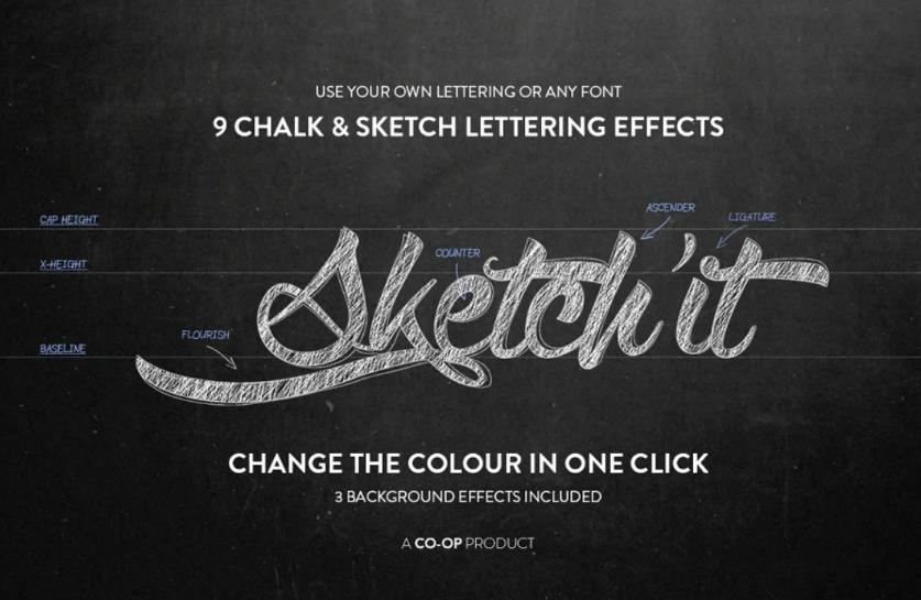 Chalk and Sketch Lettering Effect