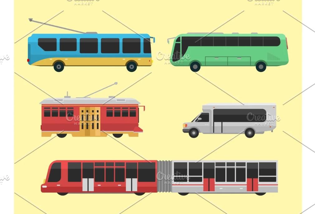 City Transport Vectors Set