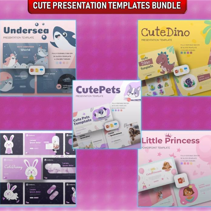 Cute Presentation Templates Bundle