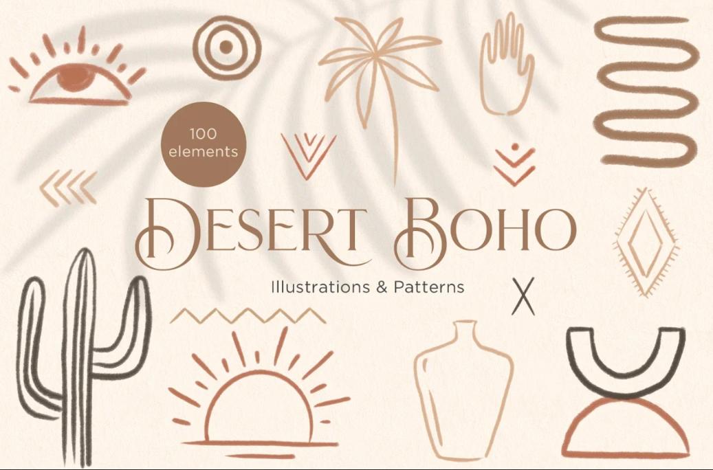 Desert Illustrations and Pattern Designs