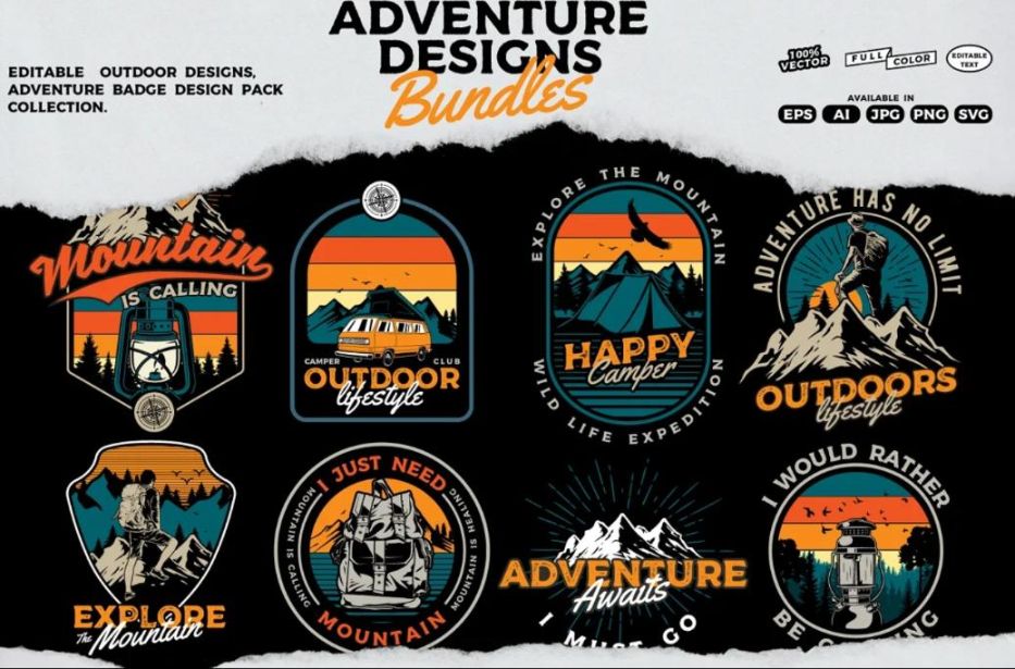 Editable Adventure Badges Bundle