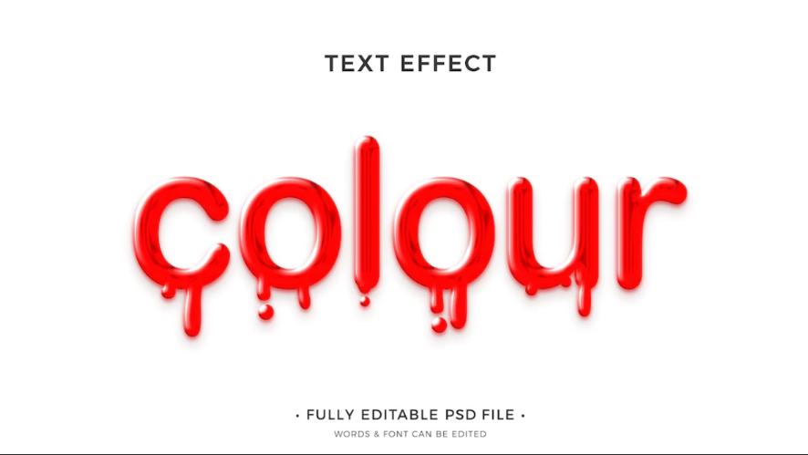 Editable Colour Text Effect