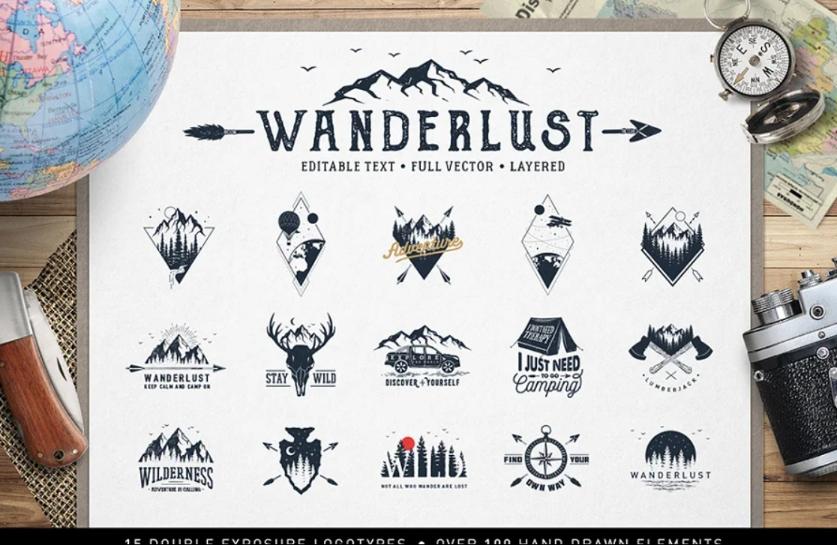 Editable Outdoor Adventure Logos