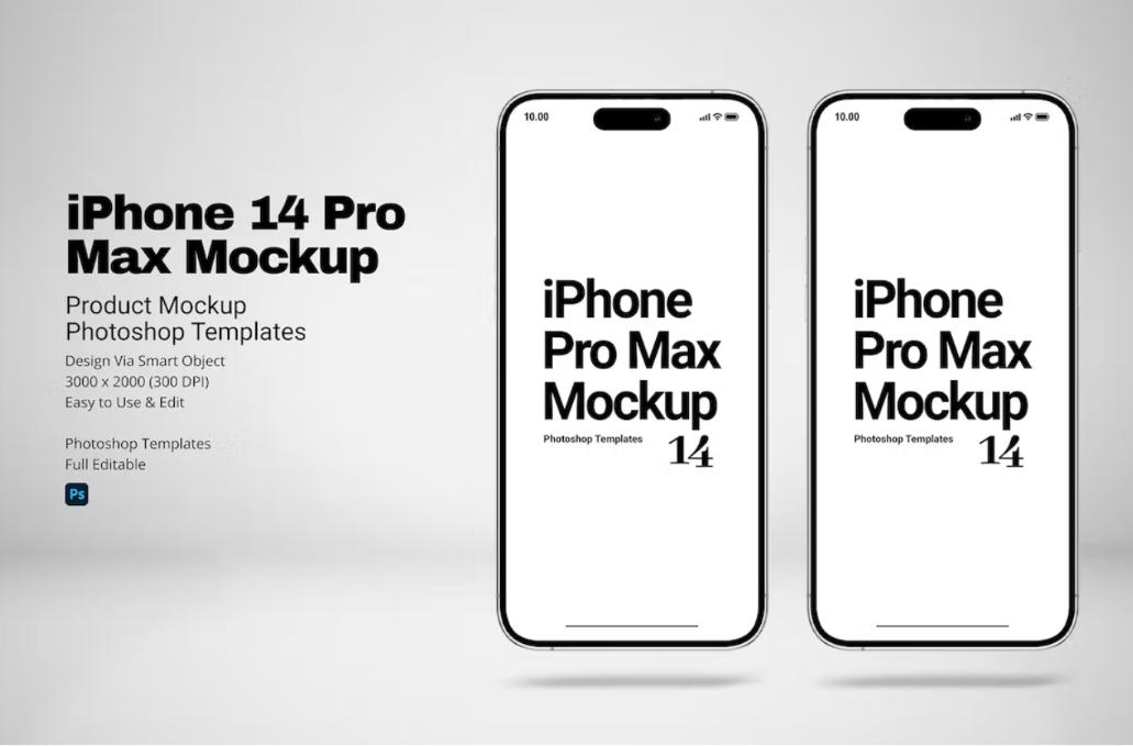 Editable iPhone Pro Max Mockup