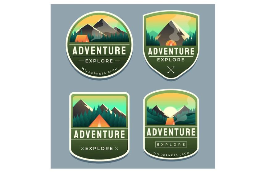 Free Adventure Logo Badges