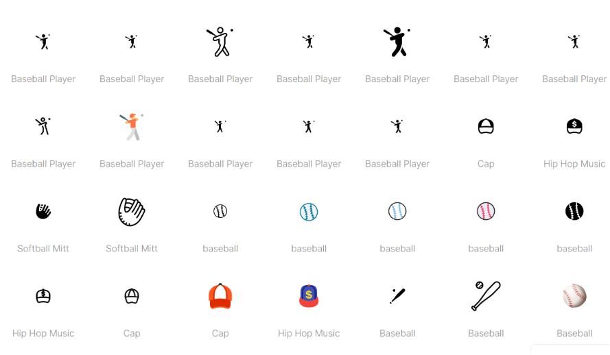 Free Baseball Player Icons