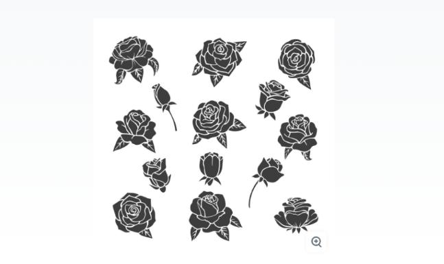 Free Black Roses Vectors
