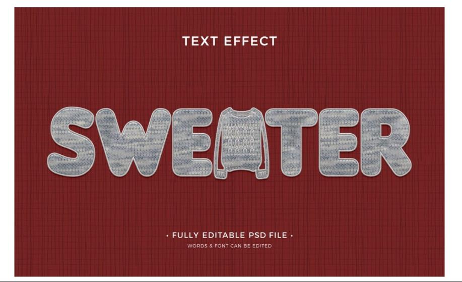 Free Fully Editable Sweater Effect
