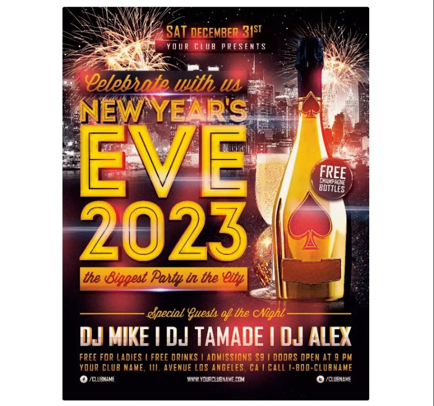 Free New Year Poster Design