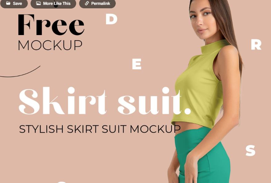 Free Skirt Suit Mockup PSD