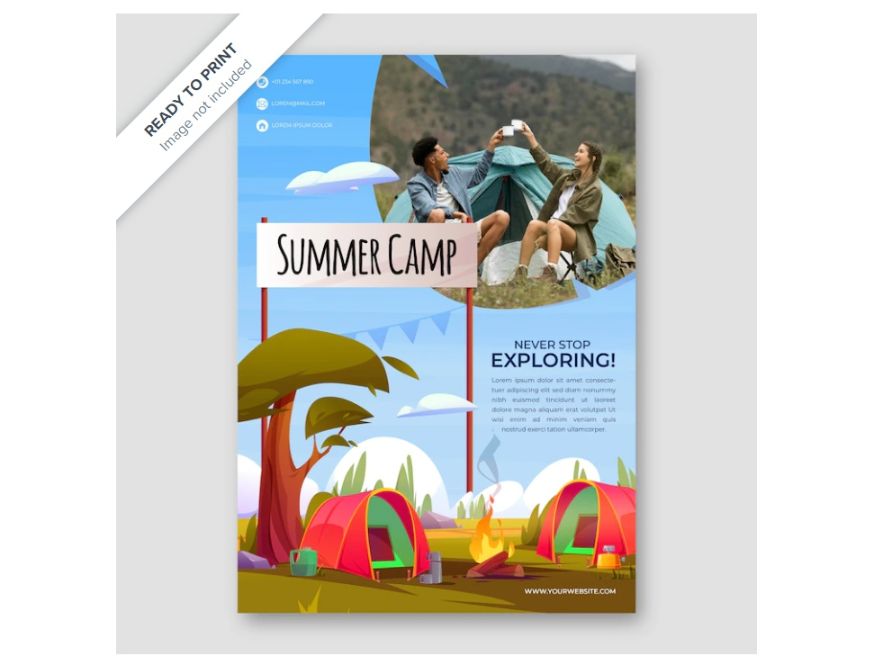 Free Summer Camp Flyer Design