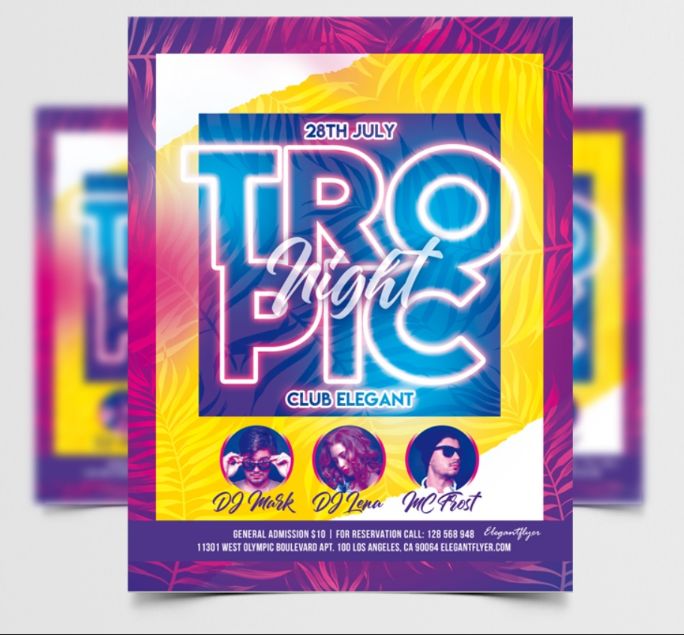 Free Tropical Night Flyer