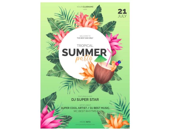 Free Tropical Summer Flyer