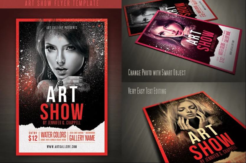 Fully Editable Art Show Flyer Design