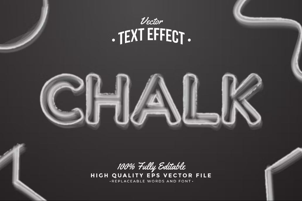 Fully Editable Chalk Effects