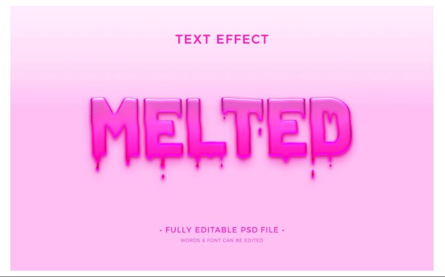 Fully Editable Melted Text Effect