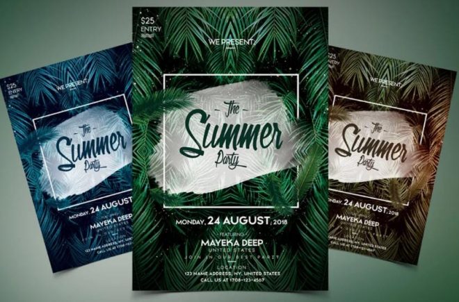 15 Tropical Party Flyer Template Free Download Graphic Cloud