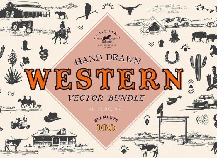 15+ Western Illustrations Ai Free Download